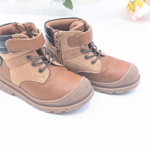 Jumping Bean Toddler Boys Brown Cognac Tod Slip on Boots Size 8 - Picture 8 of 8